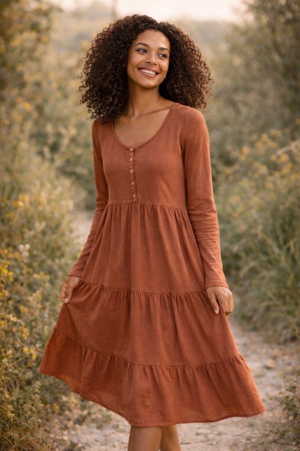 Robe orange – SOLEIL D’ÉTÉ